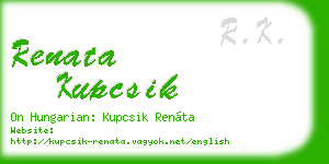 renata kupcsik business card